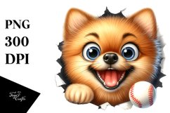 Funny Enthusiastic Pomeranian Watercolor Splash Clipart Product Image 3
