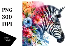 Vibrant Zebra | Sublimation | PNG Clipart Product Image 3