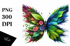 Vibrant Watercolor Butterfly PNG Product Image 1