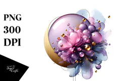 Abstract Glossy Lilac, Transparent PNG Product Image 1