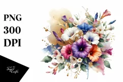Colorfull Bouquet Watercolor Abstract | Sublimation | Product Image 3