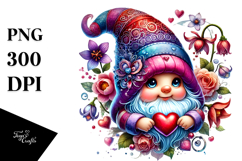 Detailed Valentines Gnome, Transparent PNG Product Image 1
