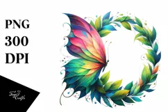 Vibrant Watercolor Butterfly PNG Product Image 1