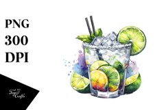 Watercolor Caipirinha Clipart Product Image 1