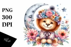 Colorful Smiling Cute Baby Lion Moon Product Image 1