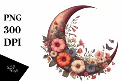 Vintage Half Moon Clipart, Transparent PNG Product Image 3