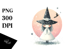 Washed Retro Cute Witch,High-Res PNG Product Image 1