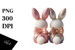 Colorful Vintage Bunny PNG Product Image 1