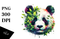 Abstract Vibrant Watercolor Panda, 20 oz Tumbler Product Image 1