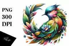 Bird with Flower Body PNG Product Image 3