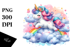 Colorful Baby Unicorn Cloud Puff Product Image 1