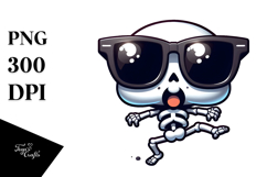 Silly Cartoon Skeleton PNG Product Image 1