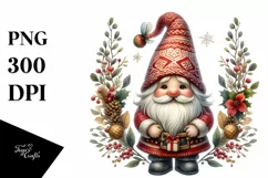 Detailed Christmas Gnome PNG Product Image 1