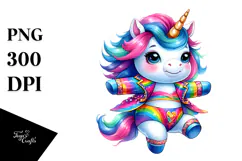 Dancing Baby Unicorn, Style PNG Product Image 1