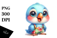 Cute Baby Parrot Singer PNG Product Image 1