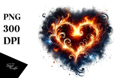 Digital Painting Heart Made of Fire Product Image 1