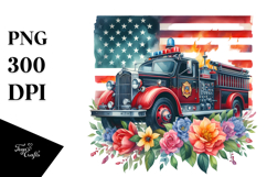 Vintage Vibrant Fire Engine 20 oz Tumbler PNG Product Image 1