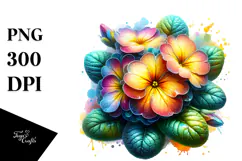 Glossy Primrose Shiny Detailed | Sublimation Clipart Product Image 1