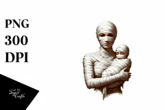 Simple Mummy Digital Painting | Tshirt|Tumbler|Mug|Clipart Product Image 3
