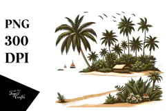 Retro Tropical Island Beach, 20 oz Tumbler Product Image 1