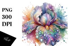 Detailed Vibrant Diamond Iris PNG Product Image 1