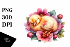 Vibrant Sleeping Baby Watercolor Clipart Product Image 3
