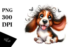 Cute Basset Hound, Transparent PNG Product Image 1