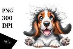 Cute Basset Hound, Transparent PNG Product Image 1