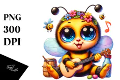 Vibrant Baby Bee PNG Product Image 1