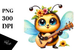 Vibrant Baby Bee PNG Product Image 1