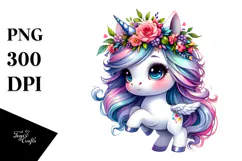 Dancing Baby Unicorn, Colorful PNG Product Image 1
