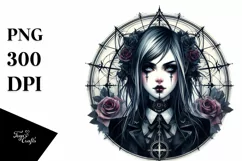 Detailed Gothic Girl PNG Product Image 3
