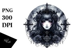 Detailed Gothic Girl PNG Product Image 3