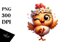 Goofy Chicken with Bandana, Transparent PNG Product Image 1