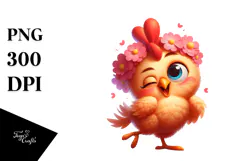 Goofy Chicken Vector Art, PNG Product Image 1