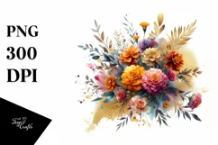 Colorfull Bouquet Watercolor Abstract | Sublimation | Product Image 3