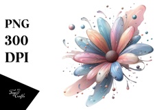 Glossy Daisy with -Like Material PNG Product Image 1