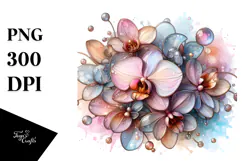 Pastel Glossy Orchid with Transparent PNG Product Image 1