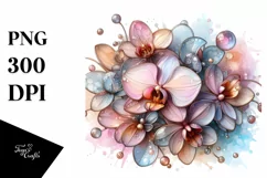 Pastel Glossy Orchid with Transparent PNG Product Image 3