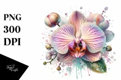 Pastel Glossy Orchid with Transparent PNG Product Image 3