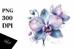 Pastel Glossy Orchid with Transparent PNG Product Image 1