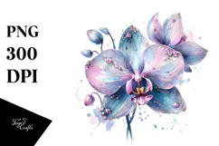Pastel Glossy Orchid with Transparent PNG Product Image 1