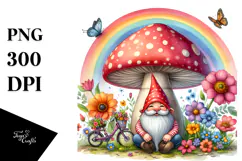 Watercolor Gnome House | Clipart Product Image 1