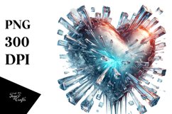 Metallic 3D Heart PNG Product Image 1