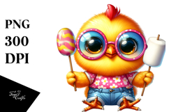 Goofy Chicken with Marshmallow PNG Product Image 1