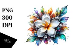 Abstract Shiny Gardenia | Sublimation Clipart Product Image 1