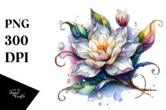 Abstract Shiny Gardenia | Sublimation Clipart Product Image 1