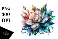 Shiny Gardenia Watercolor Splash | Sublimation | Clipart Product Image 3