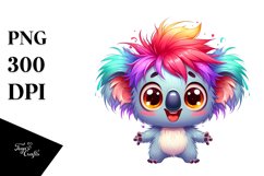 Colorful Small Baby Koala Smiling | Sublimation | Clipart Product Image 3