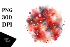 Colorful Watercolor Particles Clipart, Transparent PNG Product Image 1